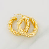 Candongas Mati 7.6g / 1 1/4 in Oro Amarillo 18K