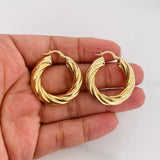 Candongas Mati 7.6g / 1 1/4 in Oro Amarillo 18K