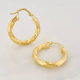 Hoop Earrings Kari 2.1g / 3/4 in Yellow Gold 18K