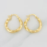 Hoop Earrings Kari 2.1g / 3/4 in Yellow Gold 18K