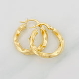 Hoop Earrings Kari 2.1g / 3/4 in Yellow Gold 18K