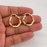 Hoop Earrings Kari 2.1g / 3/4 in Yellow Gold 18K