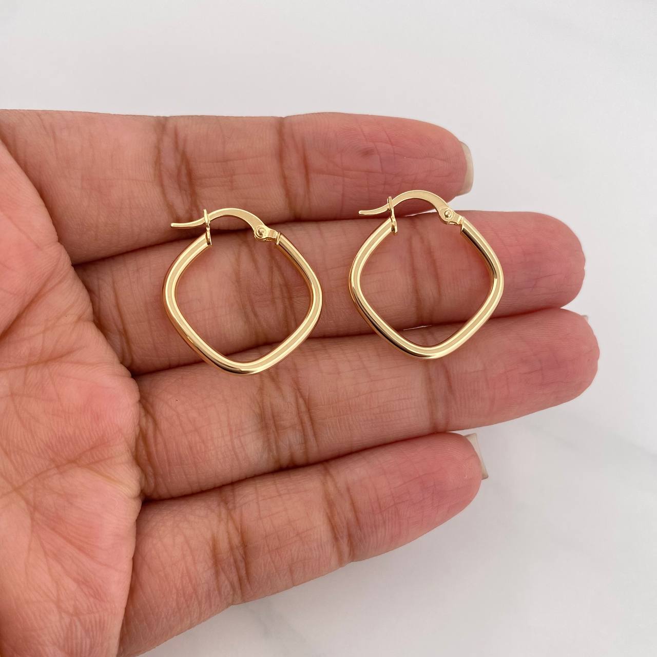 Candongas Rombo 1.45g / 3/4 in Oro Amarillo 18K