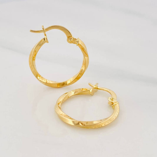 Hoop Earrings Eve 1.15g / 3/4 in Yellow Gold 18K