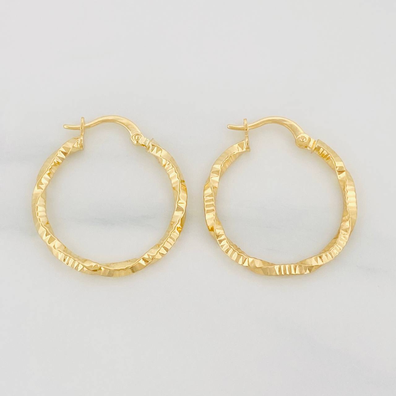 Hoop Earrings Majo 1.6g / 3/4 in Yellow Gold 18K