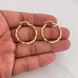Hoop Earrings Majo 1.6g / 3/4 in Yellow Gold 18K