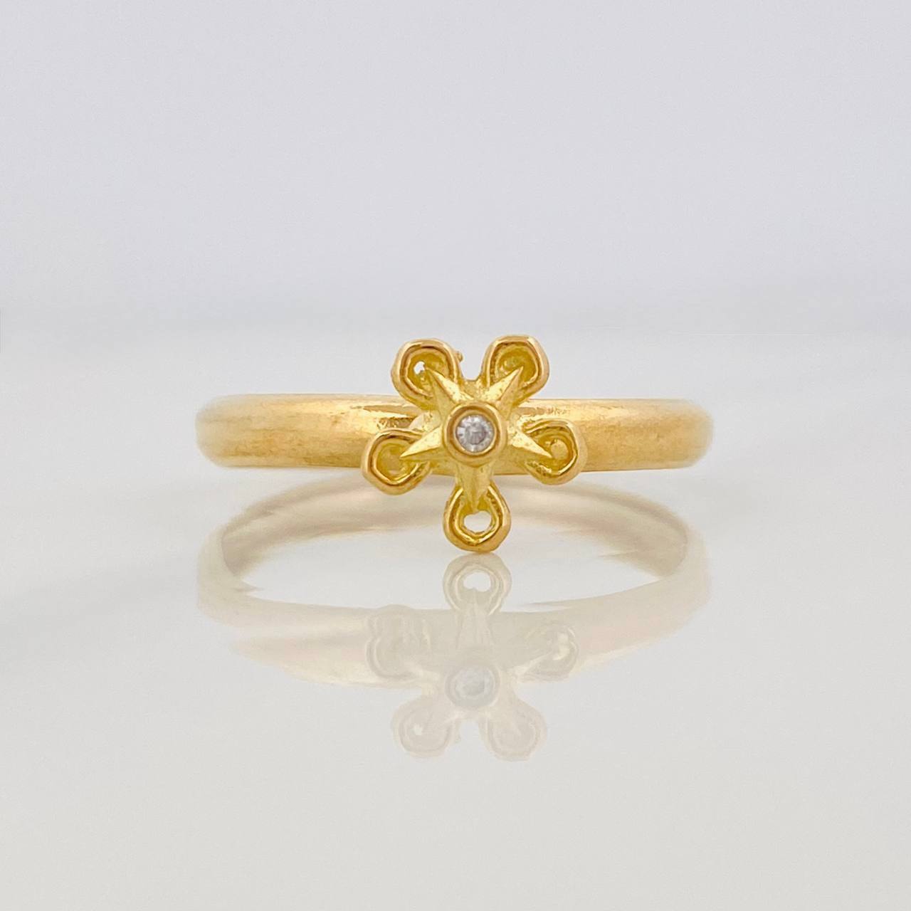 Flower Ring 1g / T7 1/4 Yellow Gold 18K