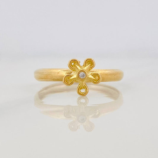 Flower Ring 1g / T7 1/4 Yellow Gold 18K