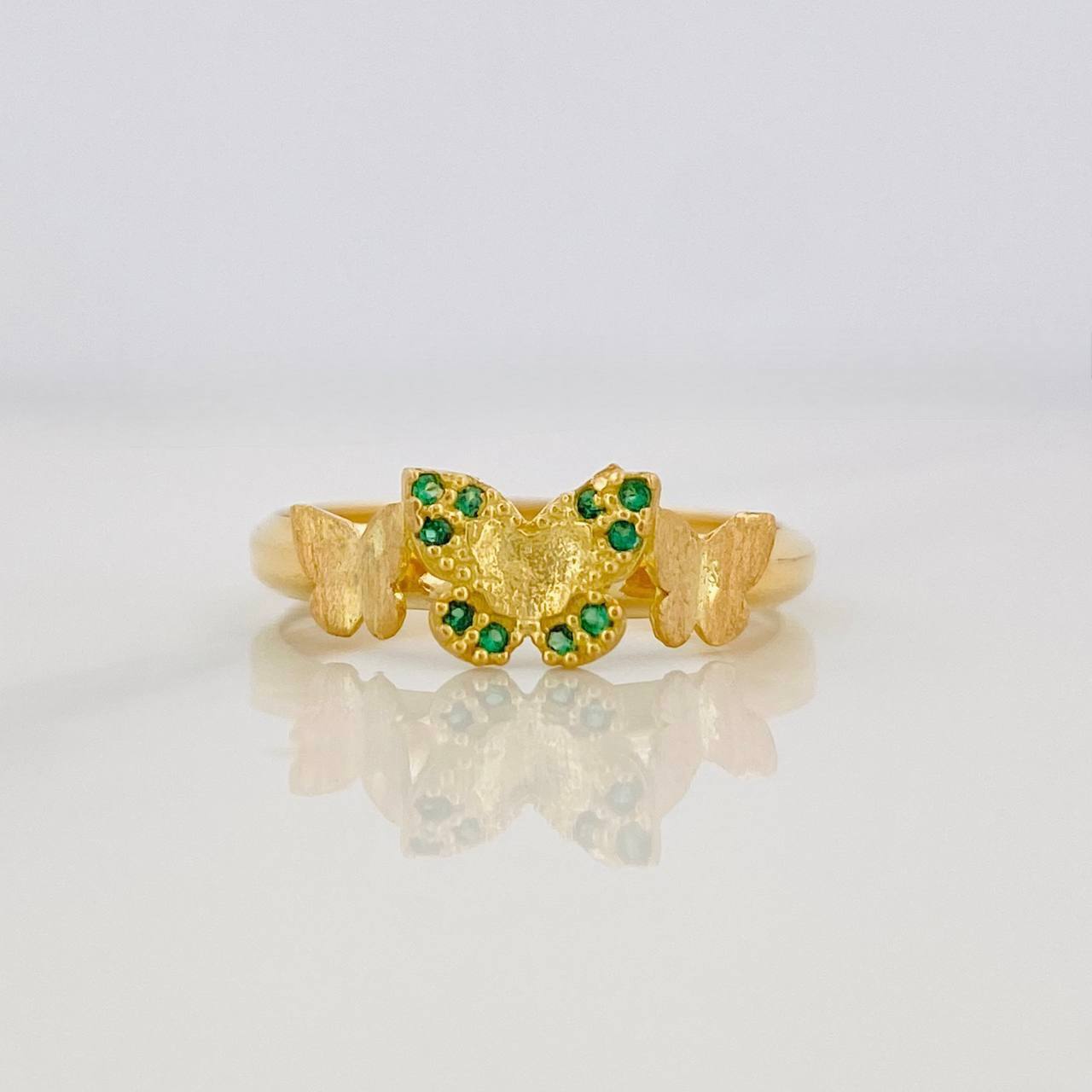 Anillo Mariposas 1.2g / T5 3/4 Oro Amarillo 18K