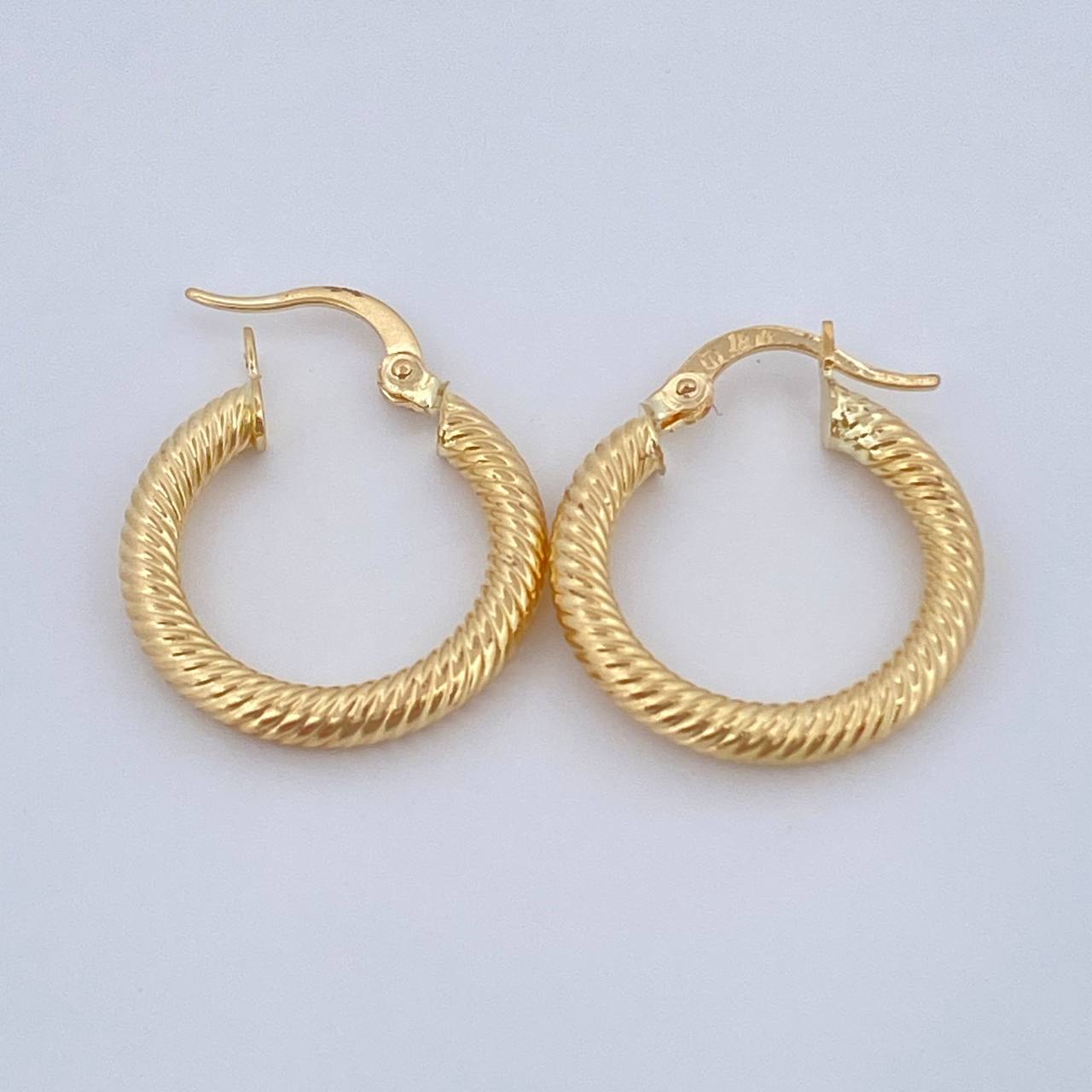 Zion Hoop Earrings 2.4gr / 0.8in / 18K Gold