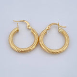 Zion Hoop Earrings 2.4gr / 0.8in / 18K Gold