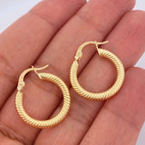 Zion Hoop Earrings 2.4gr / 0.8in / 18K Gold