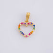 Pendant Silhouette Dense Heart 0.9g / 3/4 in Yellow Gold 18K