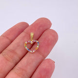 Pendant Silhouette Dense Heart 0.9g / 3/4 in Yellow Gold 18K