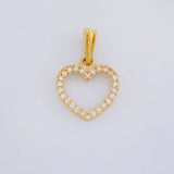Pendant Silhouette Heart Dense 0.95g / 3/4 in Yellow Gold 18K