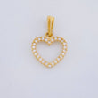 Dije Silueta Corazón Tupido 0.9g / 3/4 in Oro Amarillo 18K