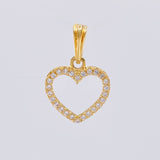 Pendant Silhouette Heart Dense 0.95g / 3/4 in Yellow Gold 18K