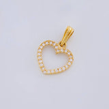 Pendant Silhouette Heart Dense 0.95g / 3/4 in Yellow Gold 18K