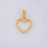 Dije Silueta Corazón Tupido 0.9g / 3/4 in Oro Amarillo 18K