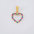 Dije Silueta Corazón Tupido 0.85g / 3/4 in Oro Amarillo 18K