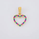 Dije Silueta Corazón Tupido 0.85g / 3/4 in Oro Amarillo 18K
