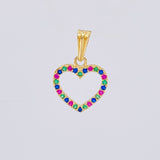 Dije Silueta Corazón Tupido 0.85g / 3/4 in Oro Amarillo 18K
