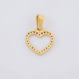 Dije Silueta Corazón Tupido 0.85g / 3/4 in Oro Amarillo 18K