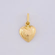 Pendant Heart Linear Relief 0.45g / 3/4 in Yellow Gold 18K