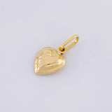 Pendant Heart Linear Relief 0.45g / 3/4 in Yellow Gold 18K