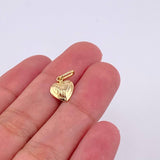 Pendant Heart Linear Relief 0.45g / 3/4 in Yellow Gold 18K
