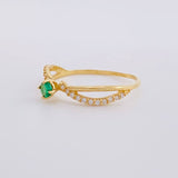 Solitaire Ring Dense Bows 1.25g / T6 3/4 Yellow Gold 18K