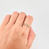 Solitaire Ring Dense Bows 1.25g / T6 3/4 Yellow Gold 18K