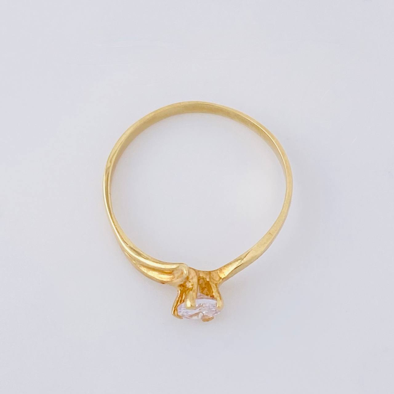 Anillo Solitario Olas 1.35g / T5 1/2 Oro Amarillo 18K