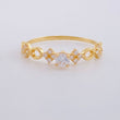 Solitaire Ring Alternating Rhombuses 1.1g / T7 1/4 Yellow Gold 18K
