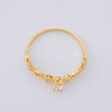 Anillo Solitario Rombos Intercalados 1.1g / T6 Oro Amarillo 18K
