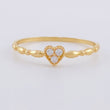 Heart Bubbles Ring 0.9g / T6 1/2 Yellow Gold 18K