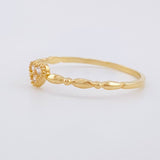 Heart Bubbles Ring 0.9g / T6 1/2 Yellow Gold 18K