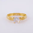 Solitaire Ring Trio Lines 1.7g / T6 3/4 Yellow Gold 18K