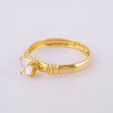 Solitaire Ring Trio Lines 1.7g / T6 3/4 Yellow Gold 18K