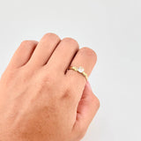Solitaire Ring Trio Lines 1.7g / T6 3/4 Yellow Gold 18K