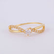 Solitaire Ring Infinite Ribbon 1.2g / T6 1/4 18K Yellow Gold