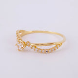 Solitaire Ring Infinite Ribbon 1.2g / T6 1/4 18K Yellow Gold