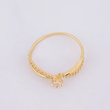 Solitaire Ring Infinite Ribbon 1.2g / T6 1/4 18K Yellow Gold