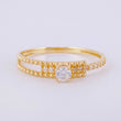 Solitaire Ring Half Channel Dense 1.25g / T5 3/4 18K Yellow Gold