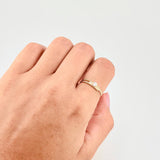 Solitaire Ring Half Channel Dense 1.25g / T5 3/4 18K Yellow Gold