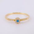 Dense Flower Ring 1.4g / T7 1/2 Yellow Gold 18K