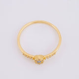 Dense Flower Ring 1.4g / T7 1/2 Yellow Gold 18K