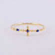 Sphere Cross Ring 0.7g / T7 1/4 Yellow Gold 18K
