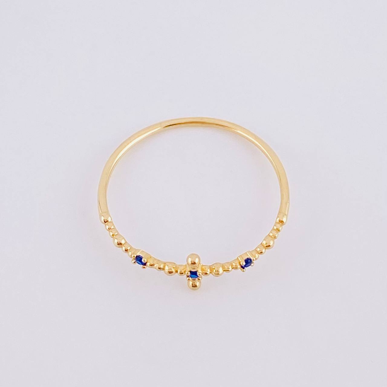 Sphere Cross Ring 0.7g / T7 1/4 Yellow Gold 18K