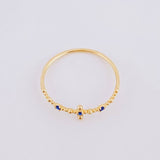 Sphere Cross Ring 0.7g / T7 1/4 Yellow Gold 18K